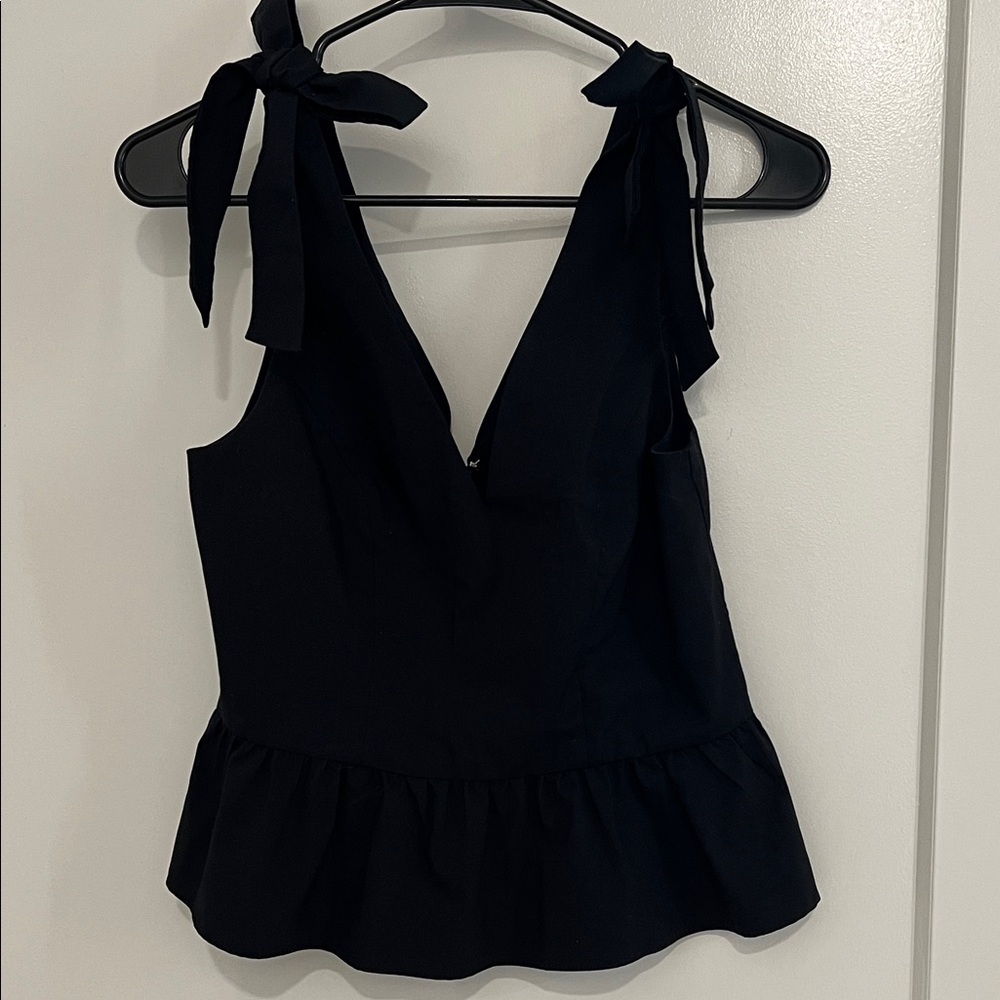 Express Black Tie-Strap Tank Top